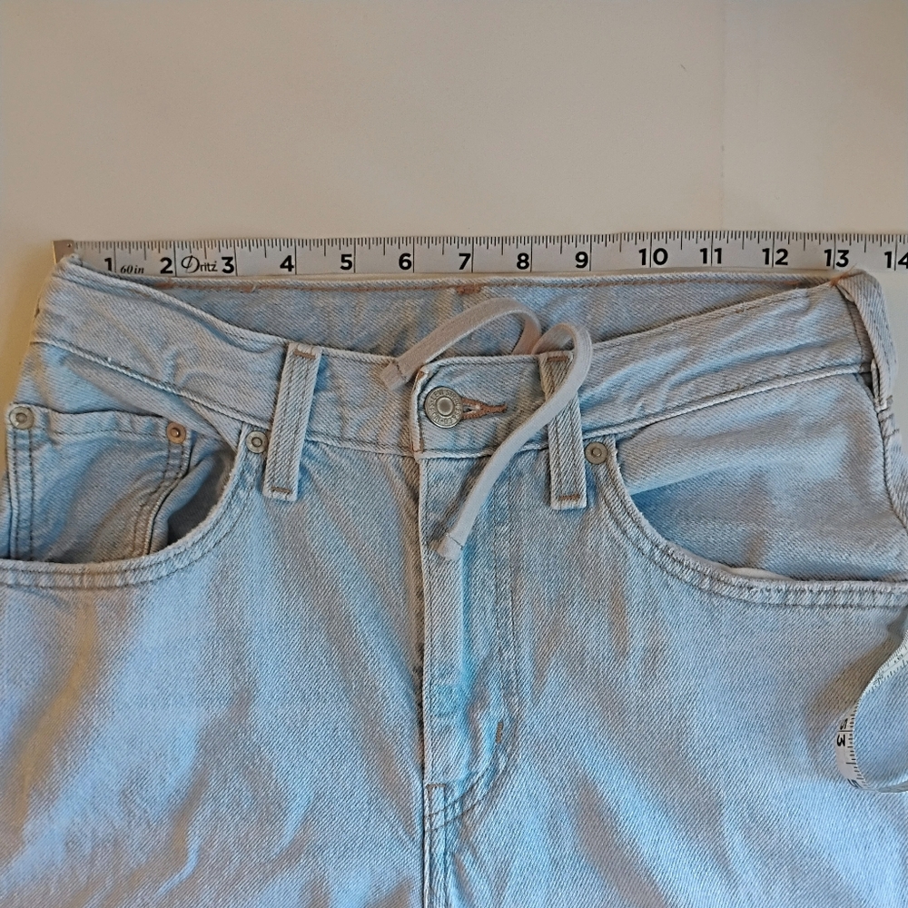 Levi's Baggy Straight Leg Light Wash Drawstring Jeans 27 - Picture 11 of 15
